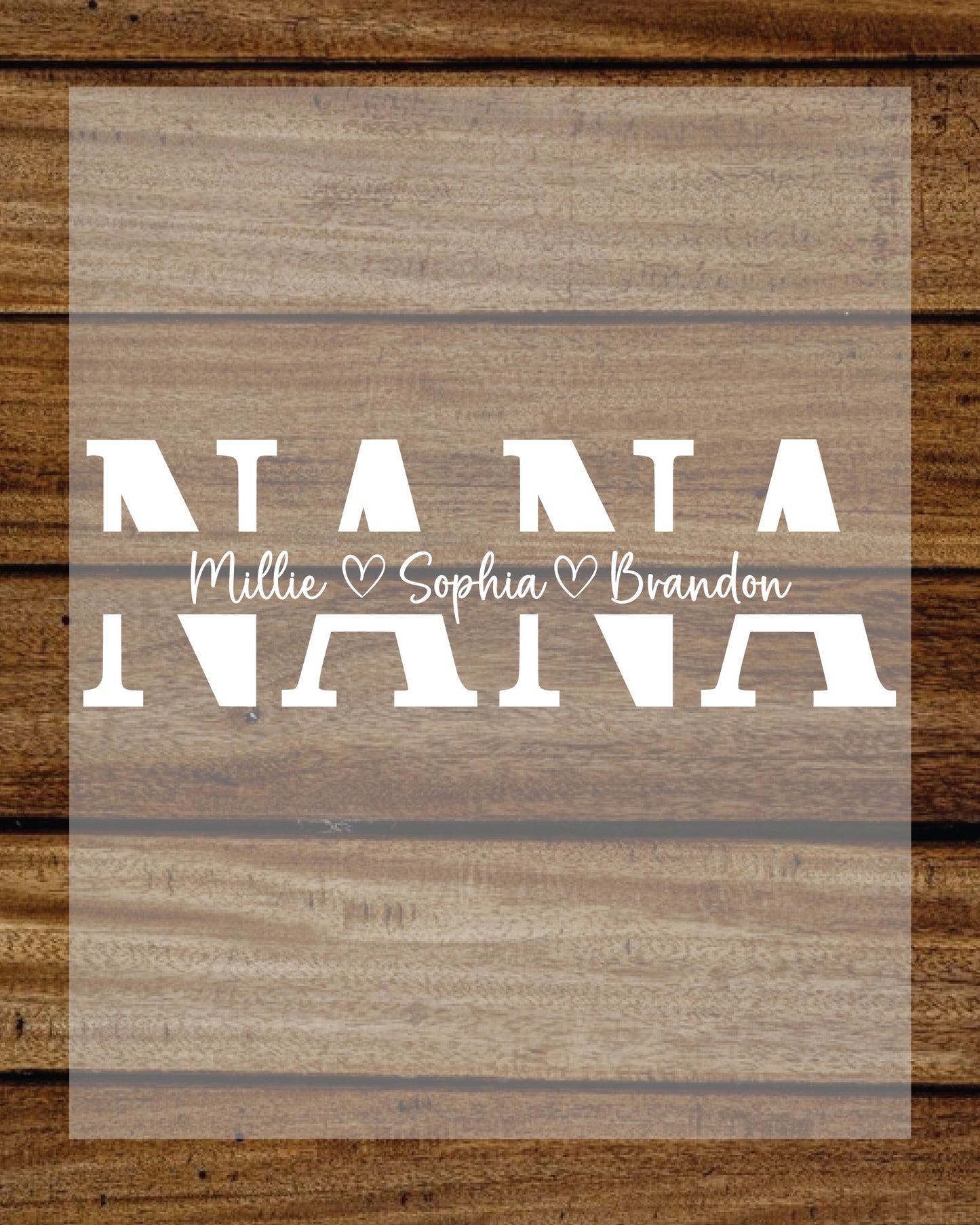 Personalized Nana DTF Transfer With Kids Name