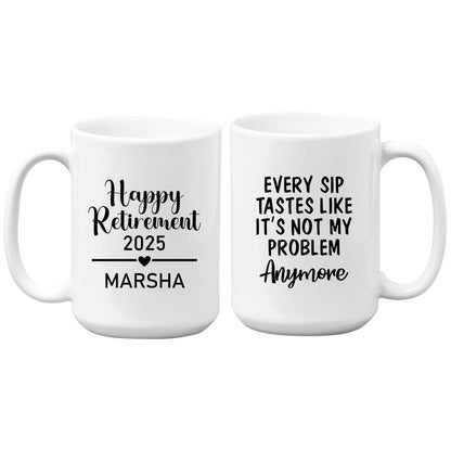 Personalized Retirement Coffee Mug Coworker Gift