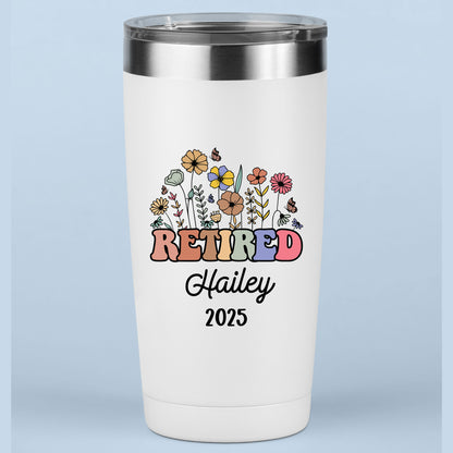 Personalized Retirement Floral Mug Tumbler