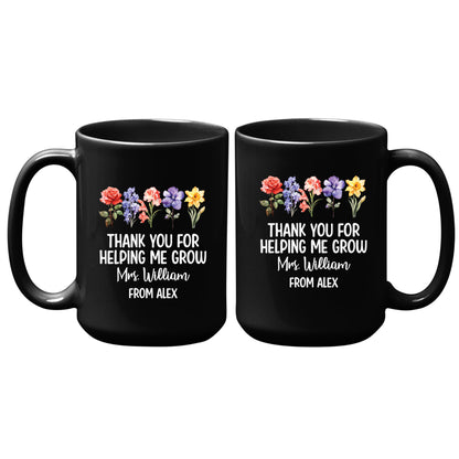 Personalized Teacher Floral Mug Tumbler