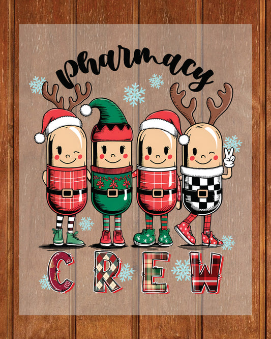 Pharmacy Crew Christmas DTF Transfer