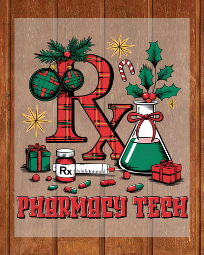 Pharmacy Tech Christmas DTF Transfer