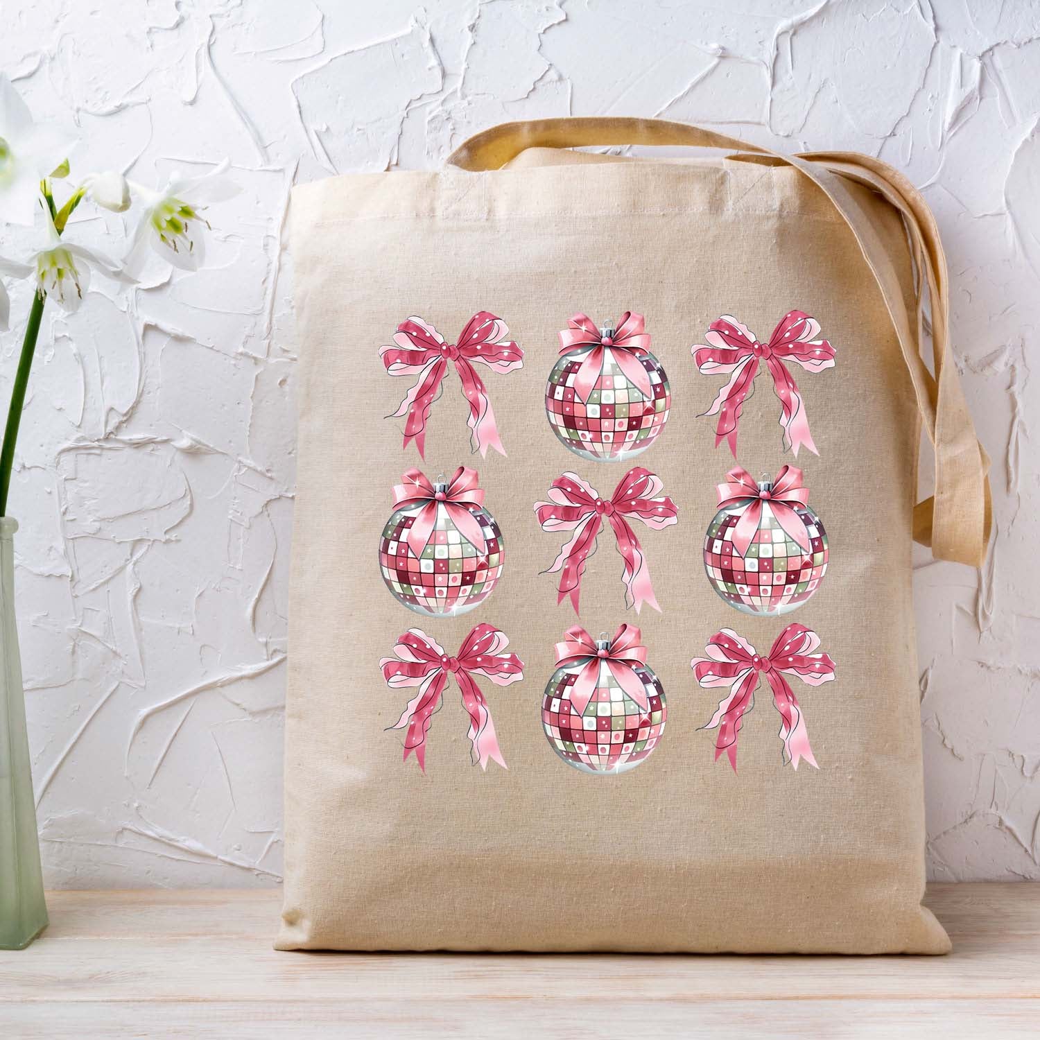 Pink Coquette New Year 2026 DTF Transfer, Ready to Press Heat Transfer for Shirts, Festive Holiday Pink New Year 2026 Design, UV Sticker