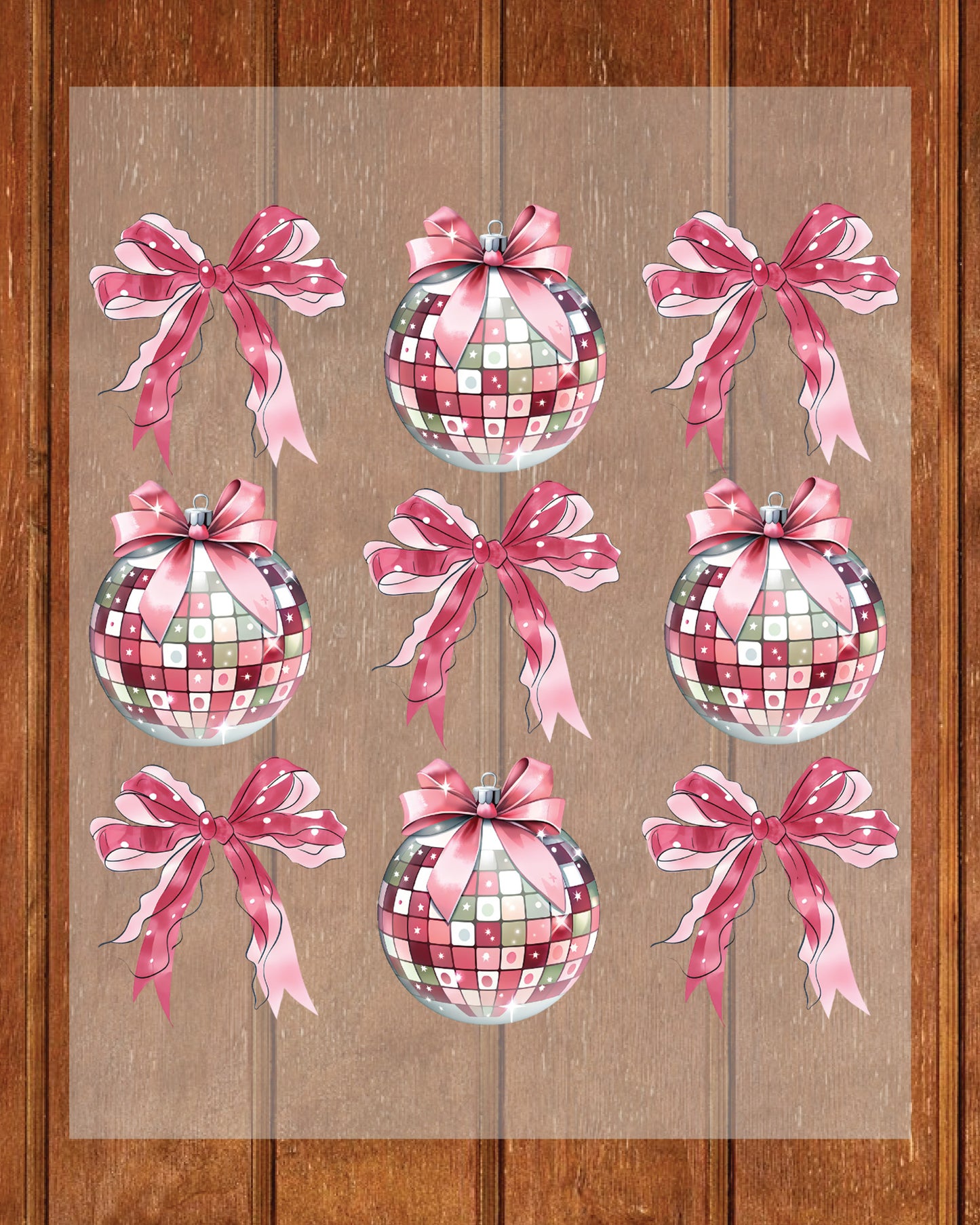 Pink Coquette New Year 2026 DTF Transfer, Ready to Press Heat Transfer for Shirts, Festive Holiday Pink New Year 2026 Design, UV Sticker