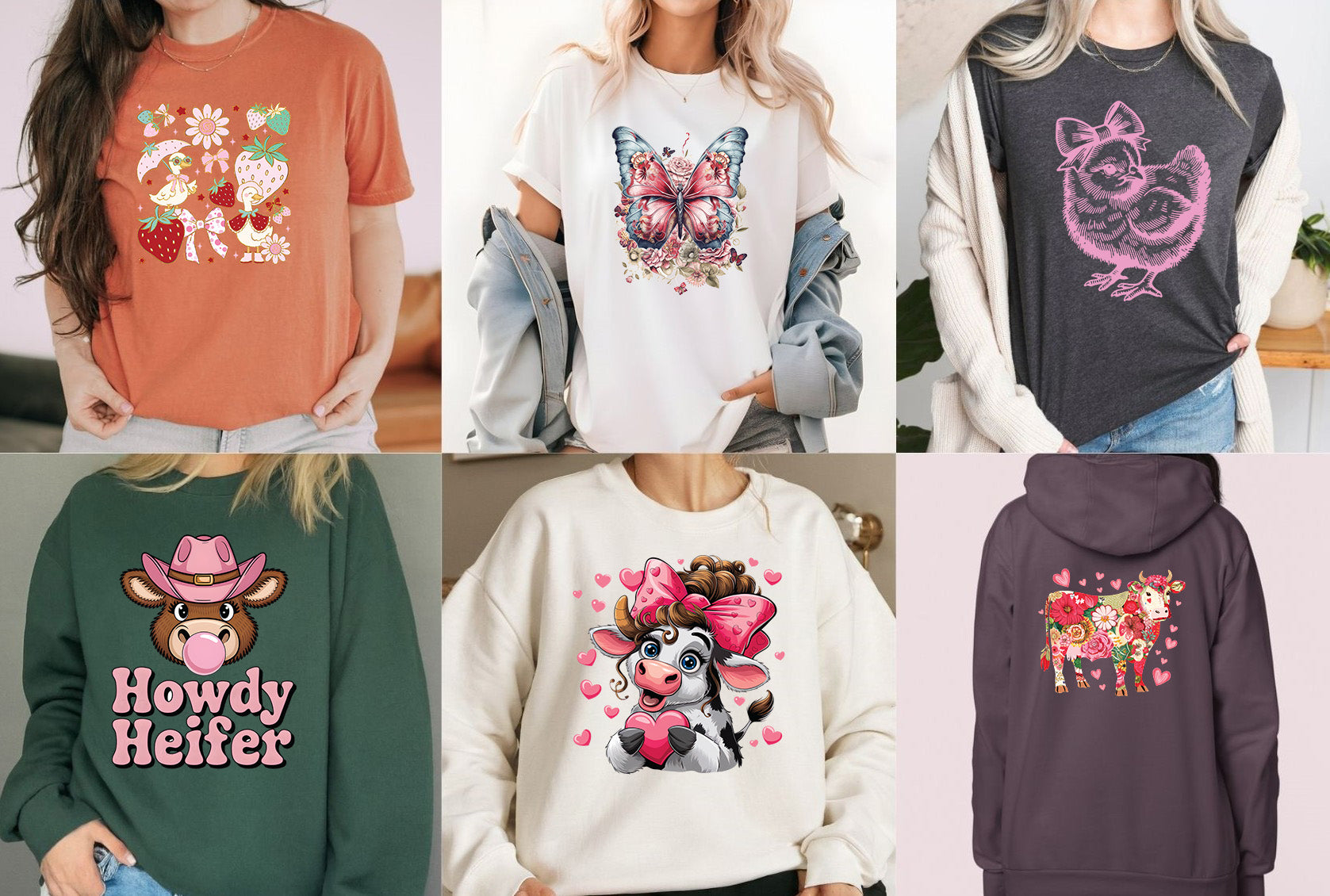 Pink Farm DTF Transfer Premade Gangsheet