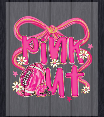 Pink Out Breast Cancer Awareness DTF Transfer Ready to Press