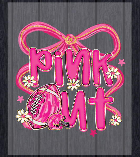 Pink Out Breast Cancer Awareness DTF Transfer Ready to Press