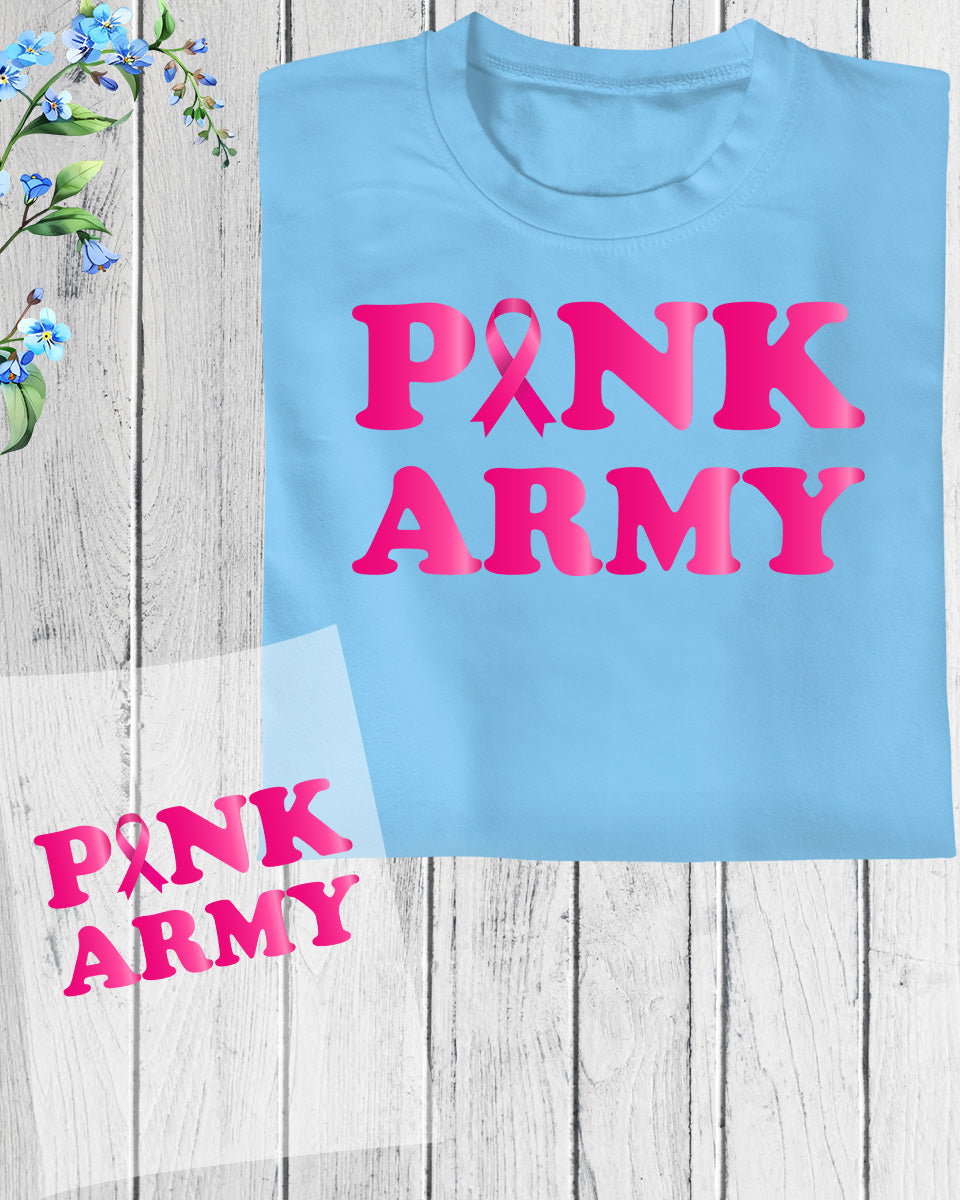 Pink Army Gift DTF Transfer Film