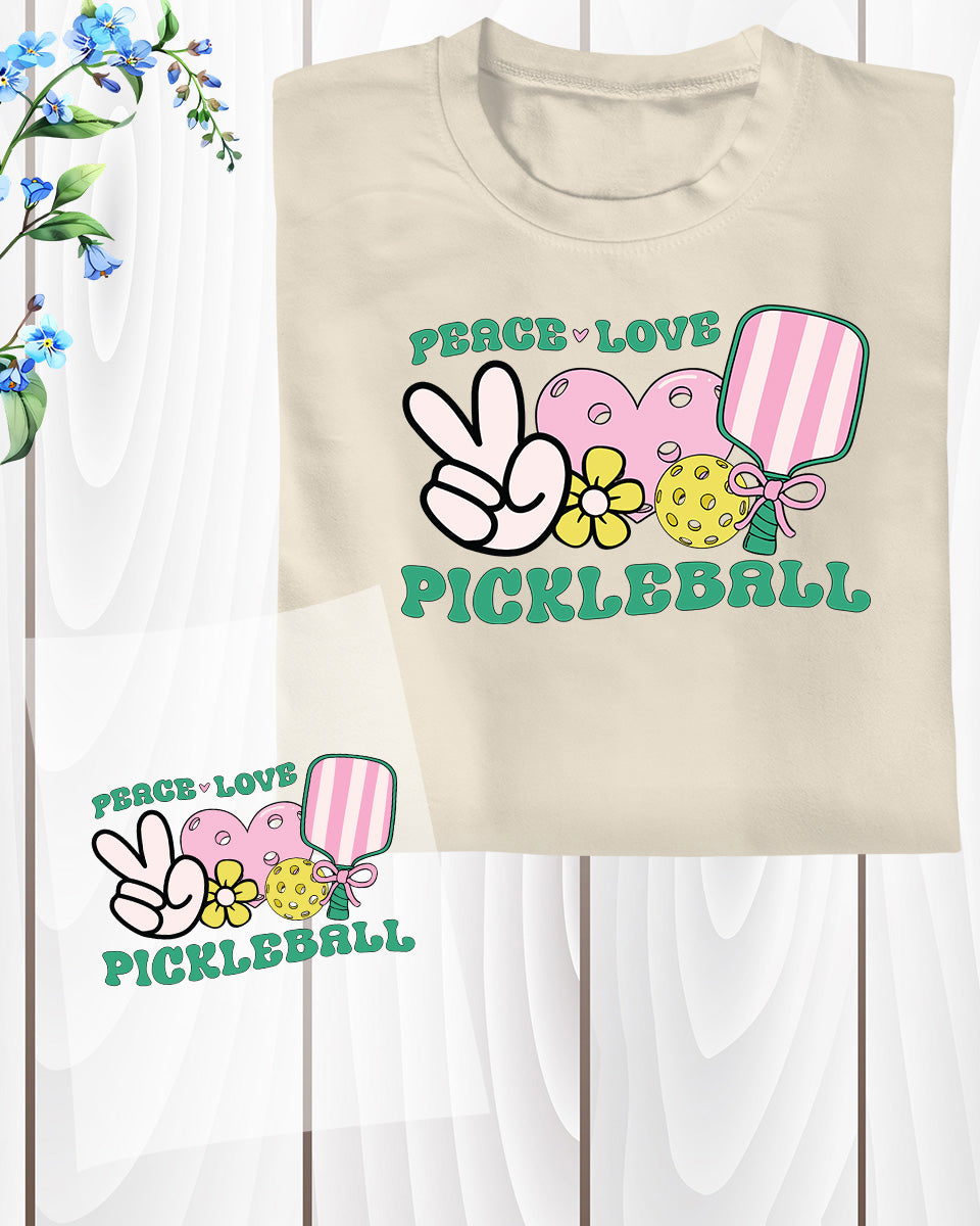 Peace Love Pickleball Play DTF Transfer Film