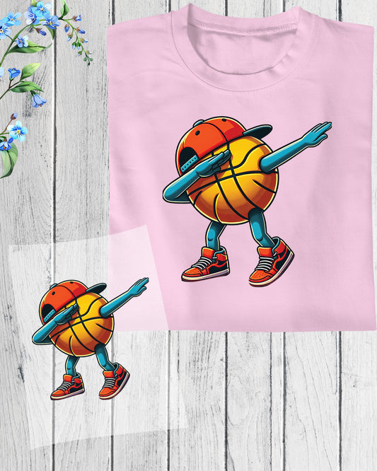 Dabbing Basketball Ball DTF Transfer Film