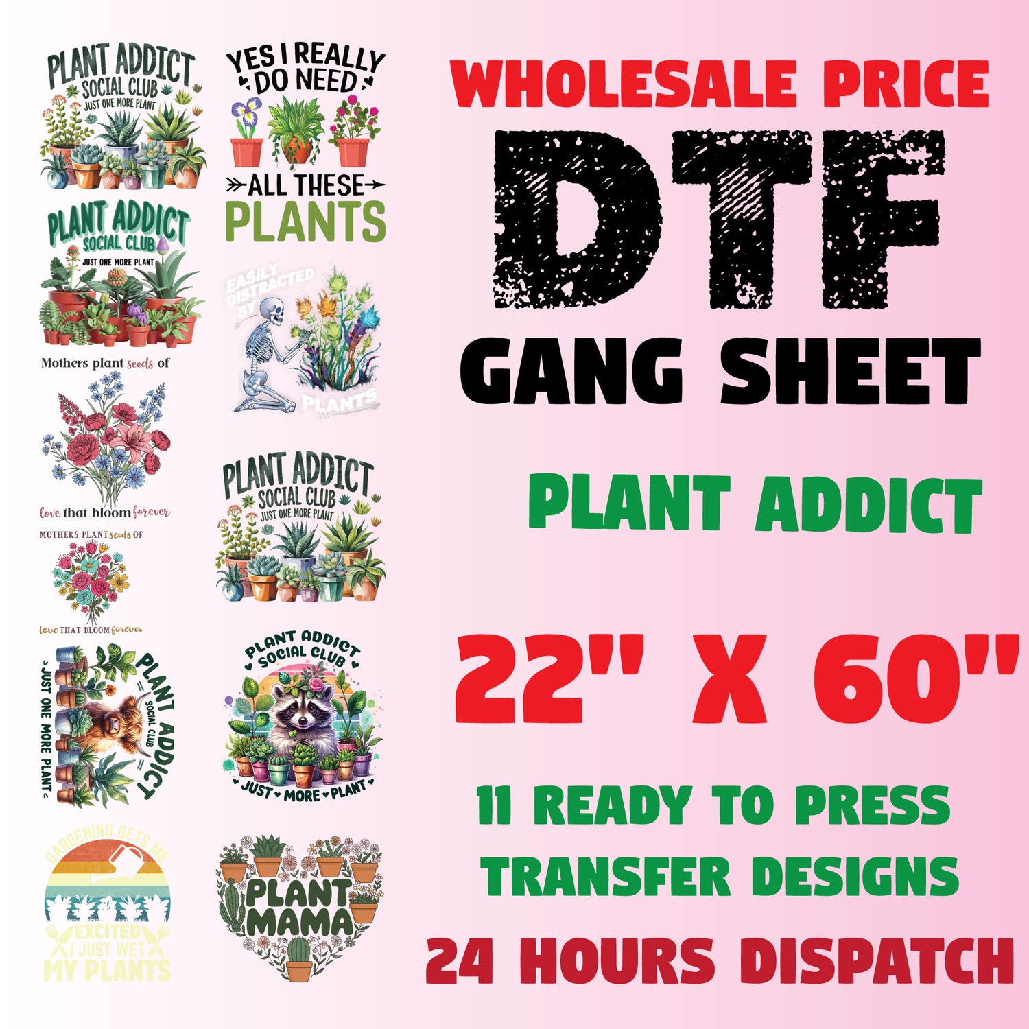 Plant Addict Gang Sheet