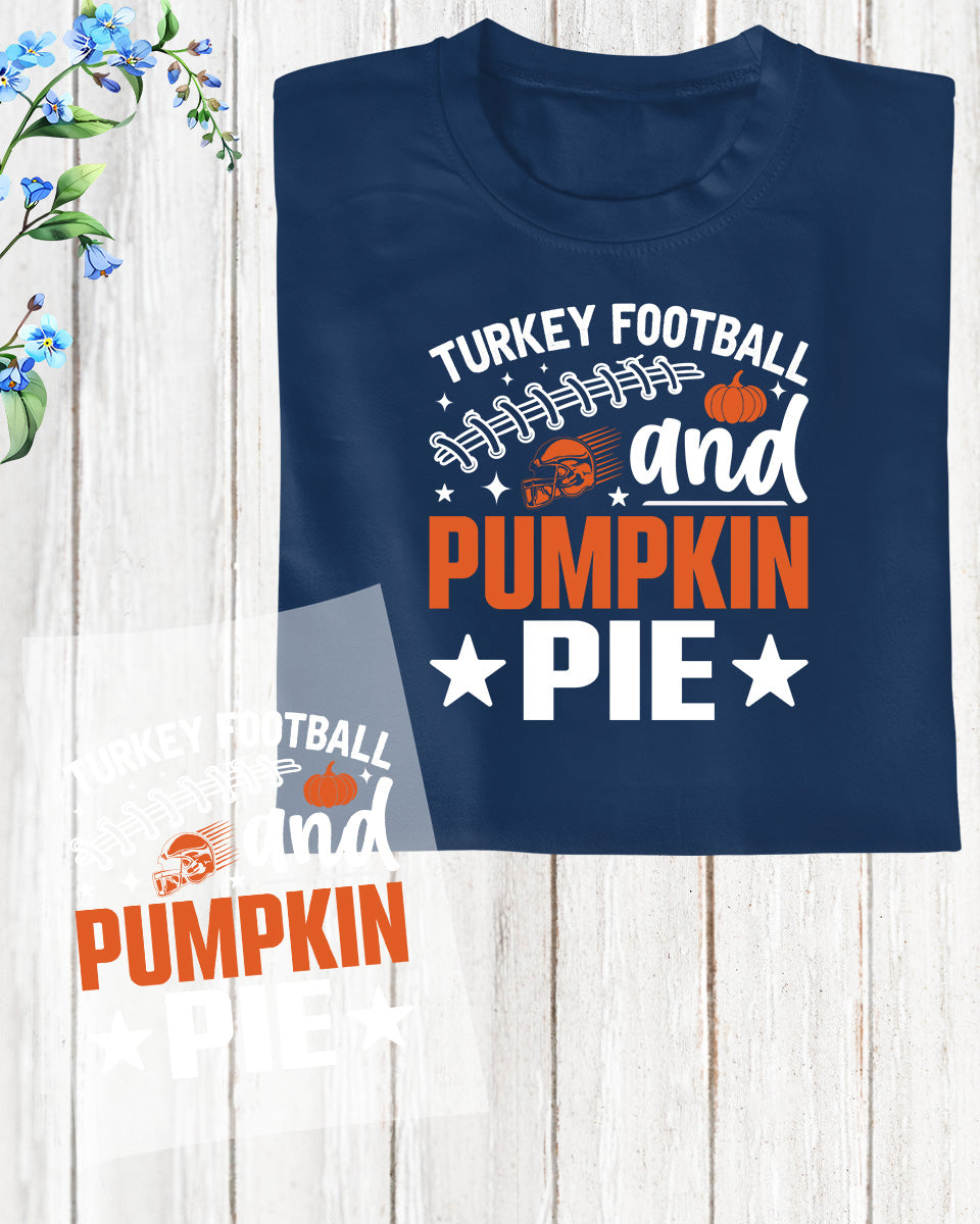 Turkey Football and Pumpkin Pie DTF Transfer Film