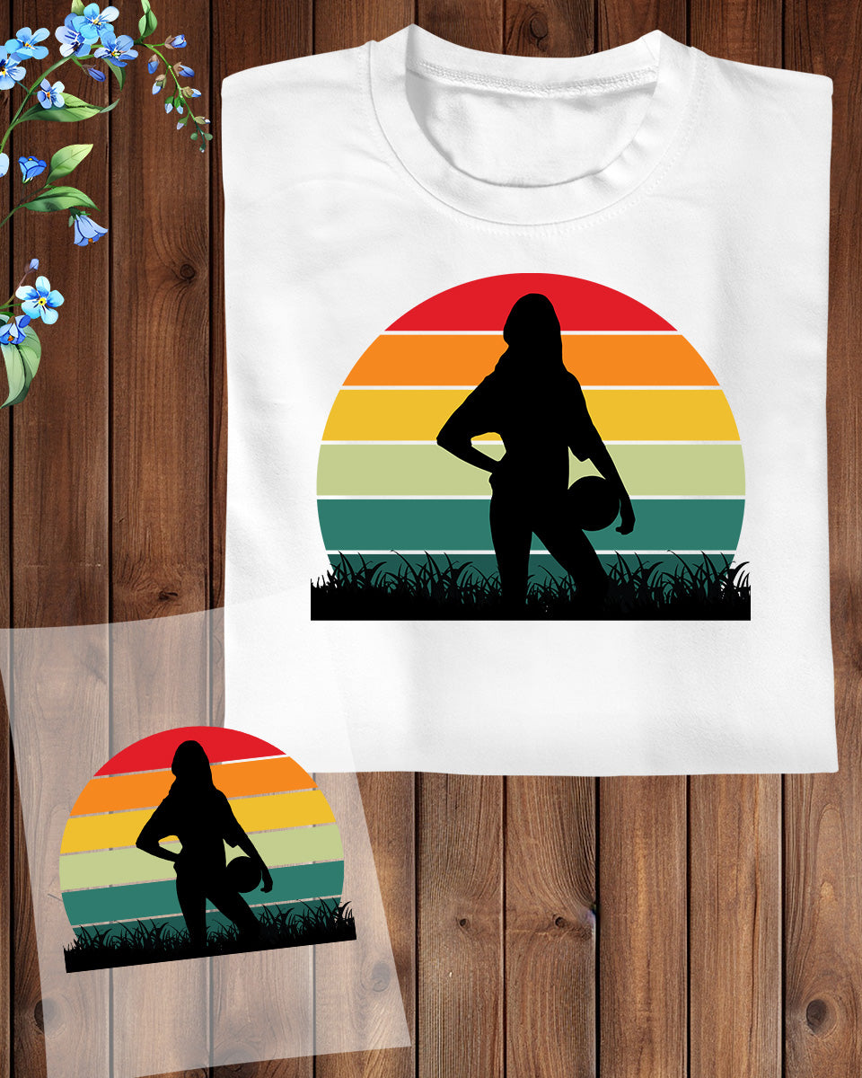 Vintage Soccer Player DTF Transfer Film