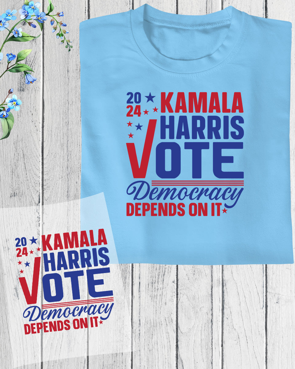 Kamala Harris 2024 Vote Democracy DTF Transfer Film