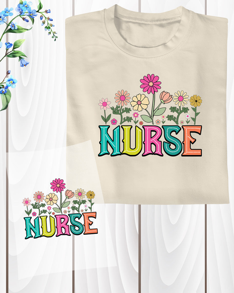 Wildflower Nurse DTF Transfer Film