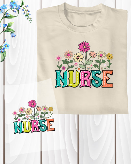 Wildflower Nurse DTF Transfer Film