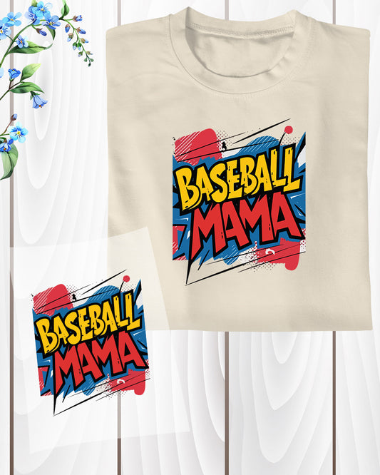 Baseball Mama Colorful DTF Transfer Film