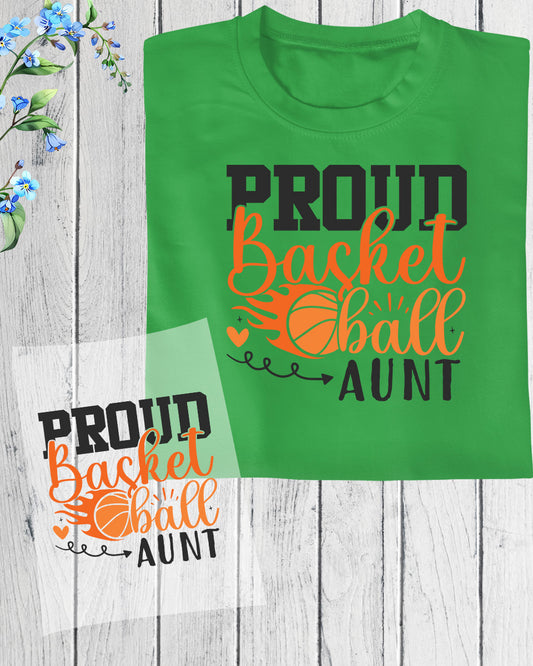 Proud Basketball Aunt DTF Transfer Film