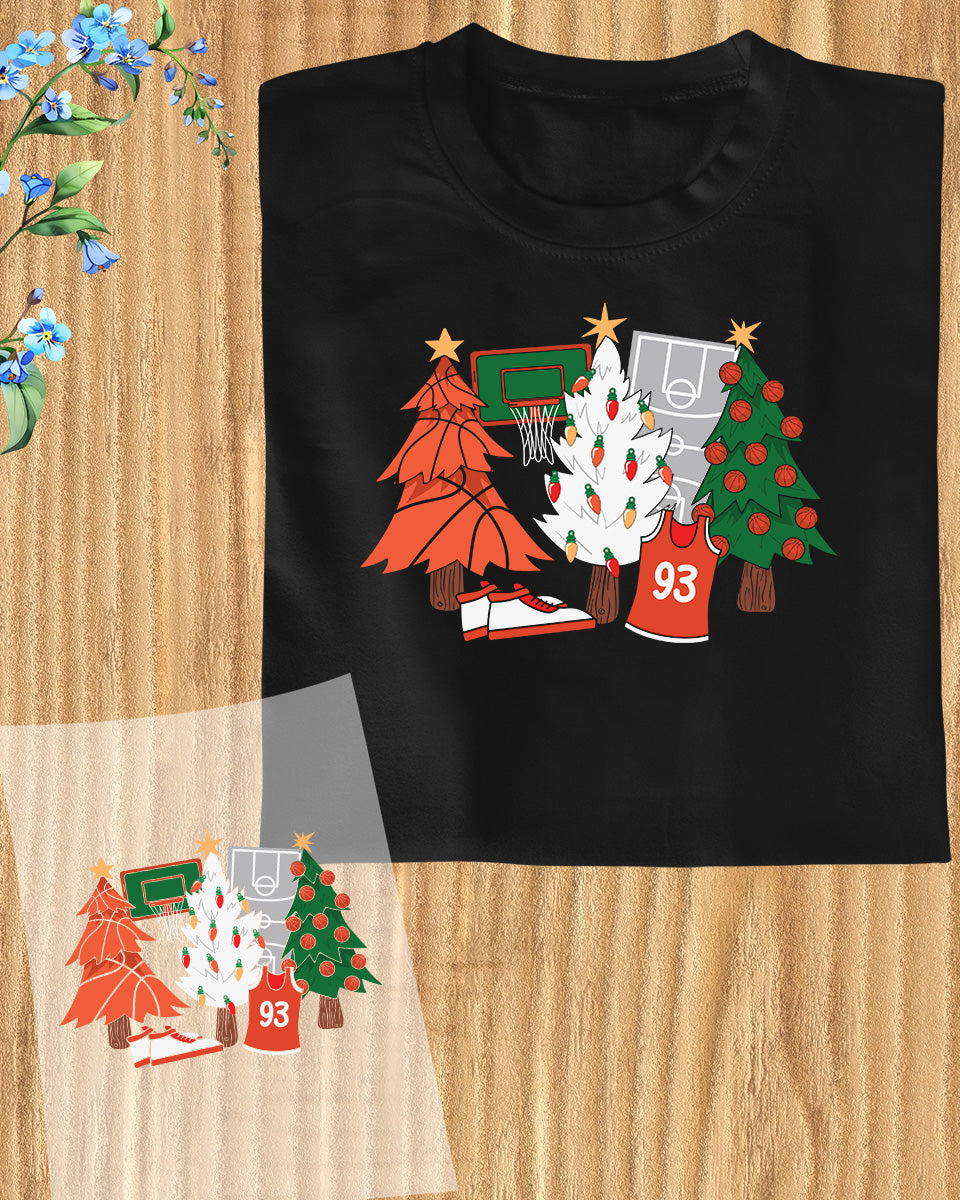 Christmas Basketball DTF Transfer Film