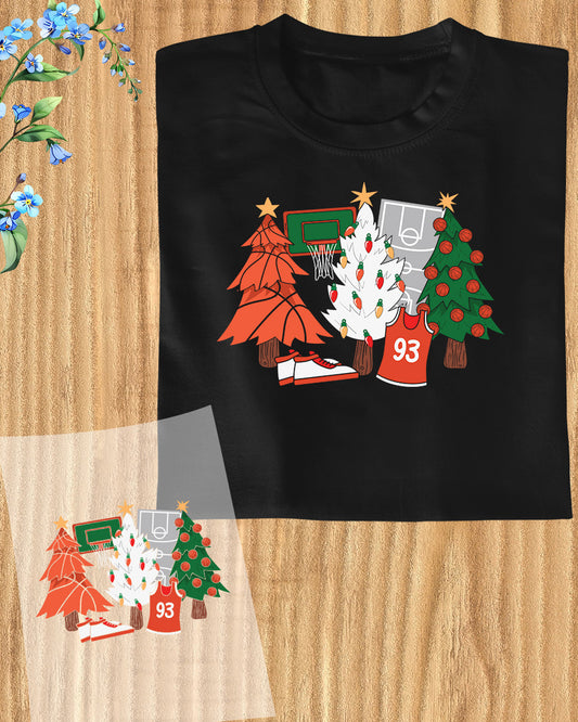 Christmas Basketball DTF Transfer Film