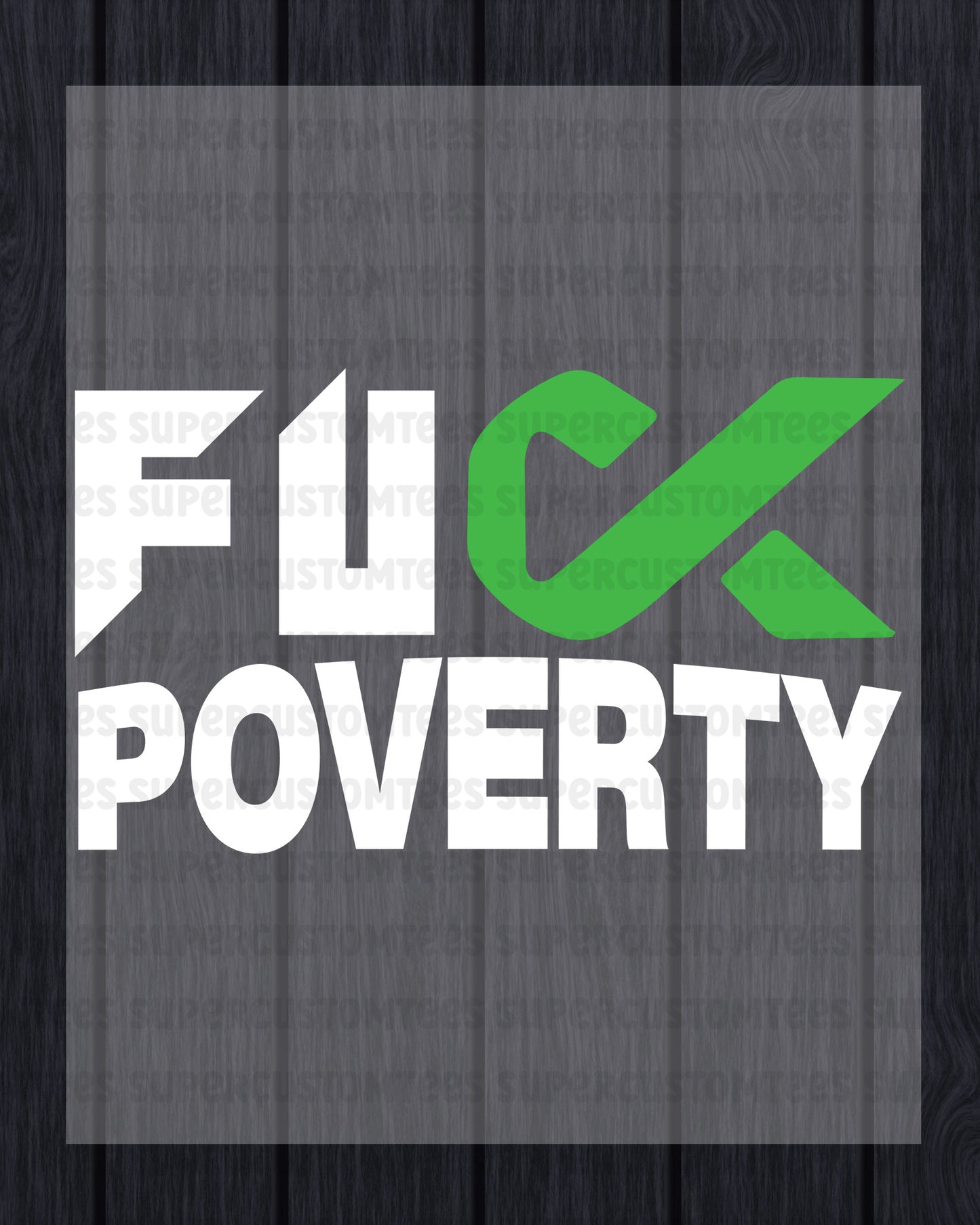 Poverty Awareness Heat Transfer for Shirt