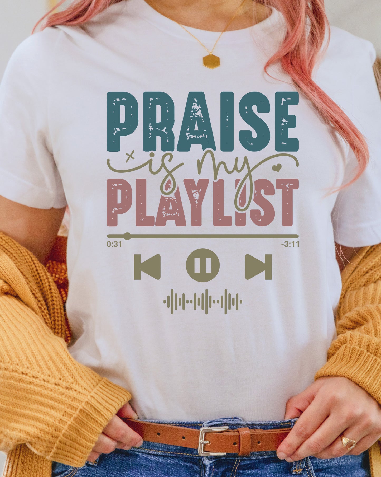 Praise is My Playlist DTF Transfer