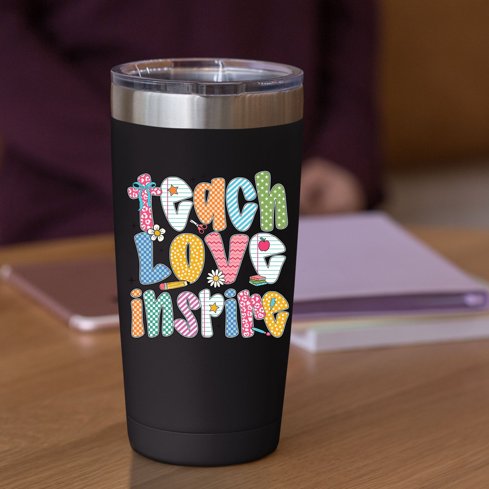 Preppy Back to School Teach Love Inspire DTF Transfer