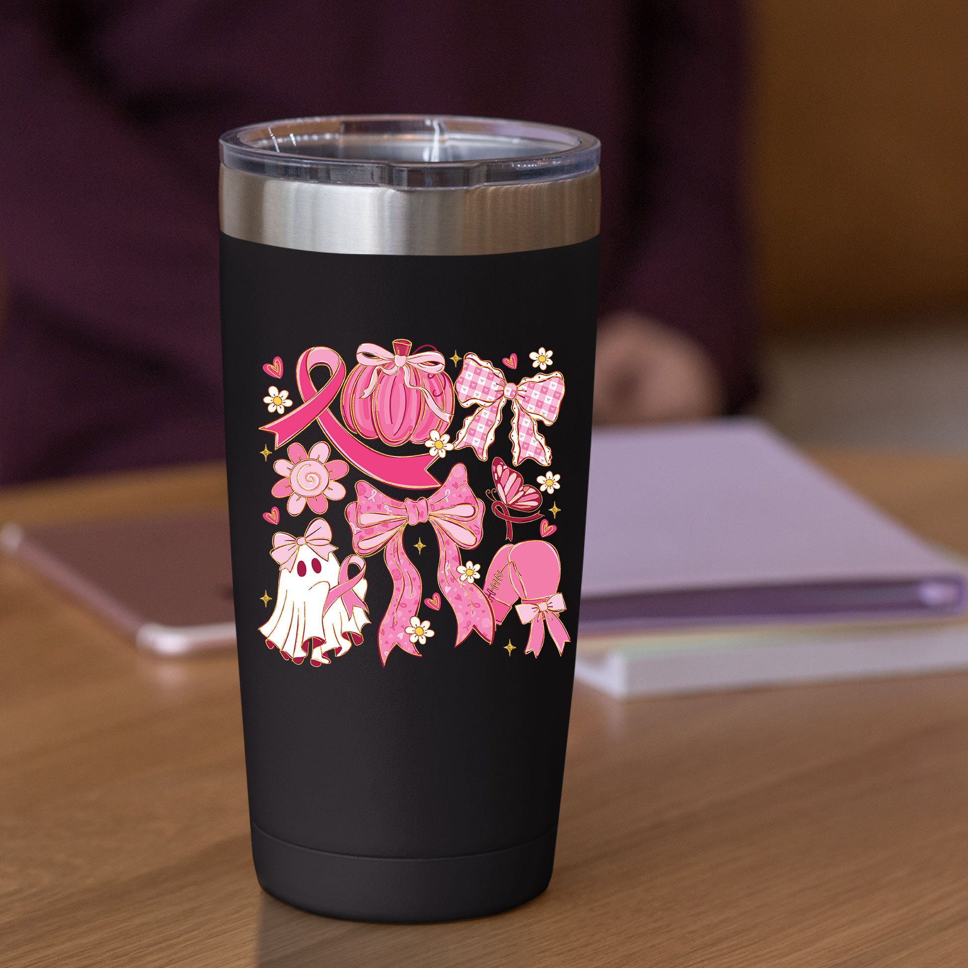 Preppy Breast Cancer in October We Wear DTF Transfer