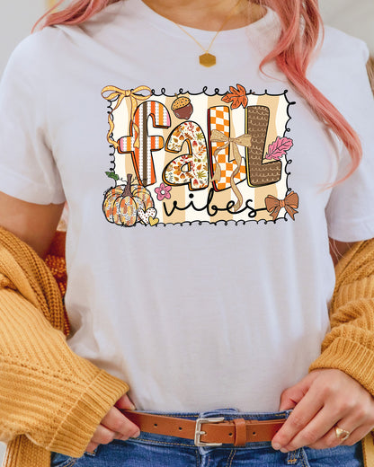 Preppy Fall Vibes Pumpkin Brushstroke DTF Transfer