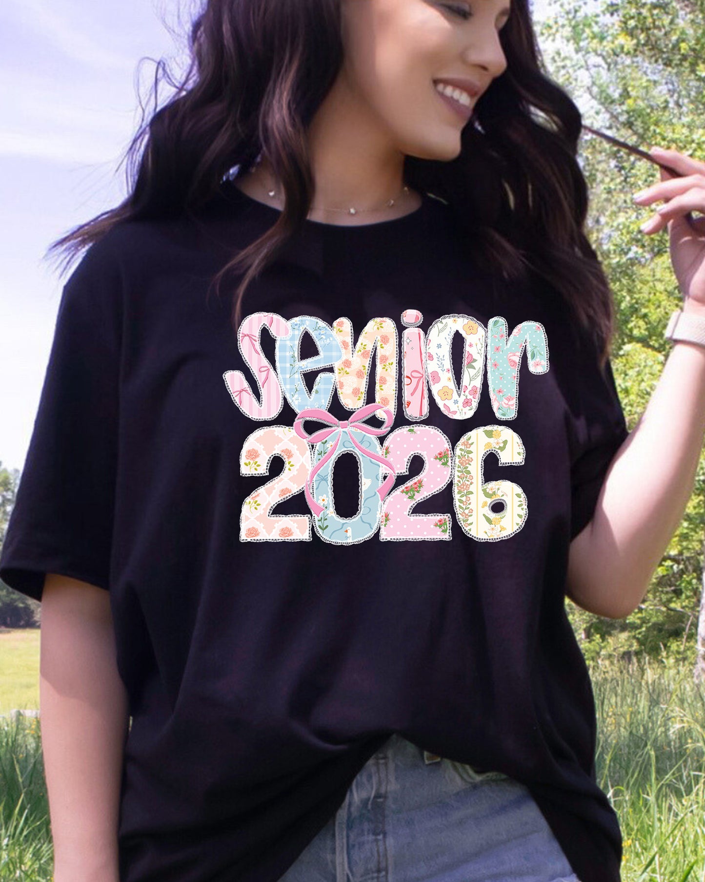Preppy Floral Senior 2026 DTF Transfer