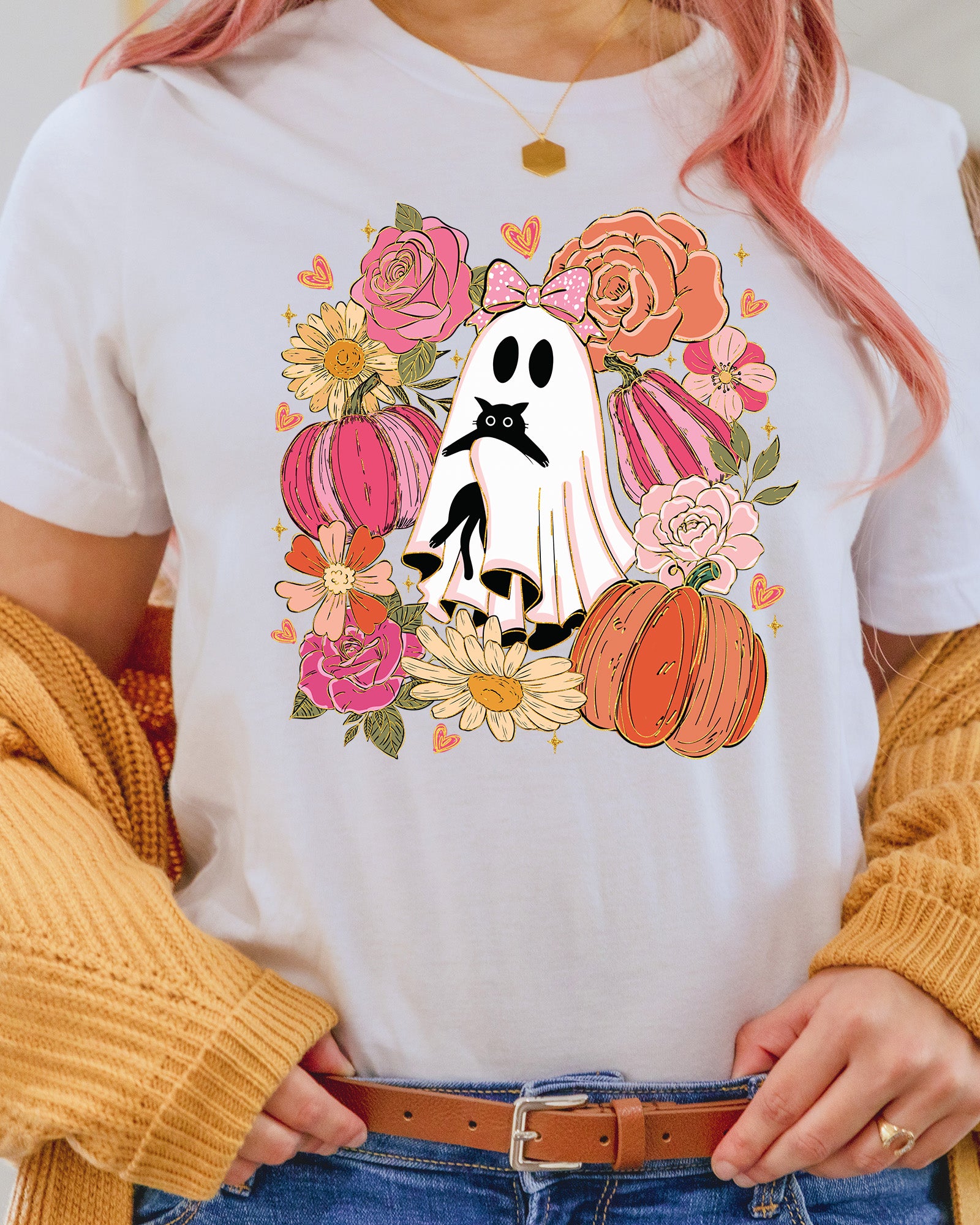Preppy Halloween Ghost DTF Transfer