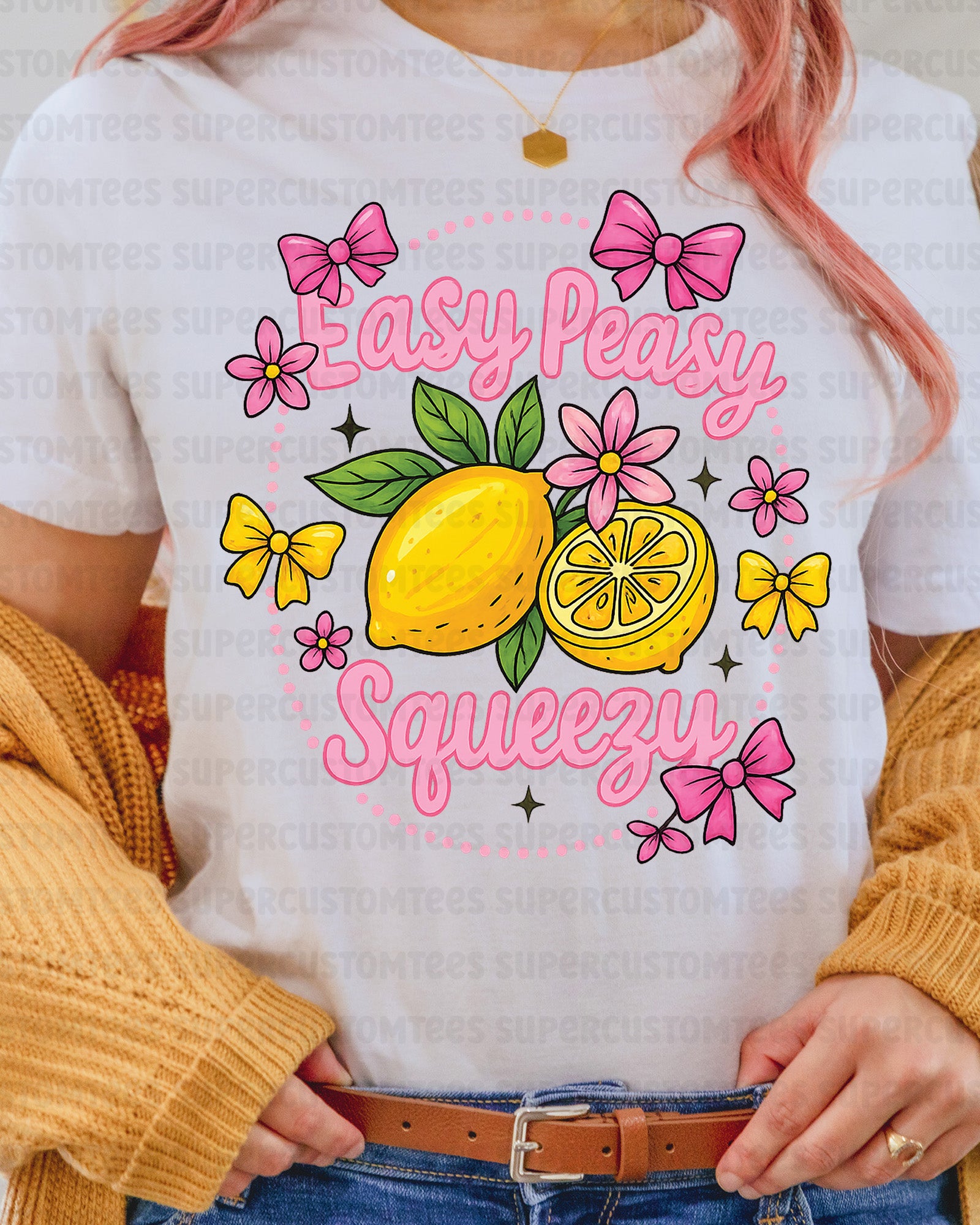 Preppy Lemon Summer Coquette Heat Transfer for Shirts