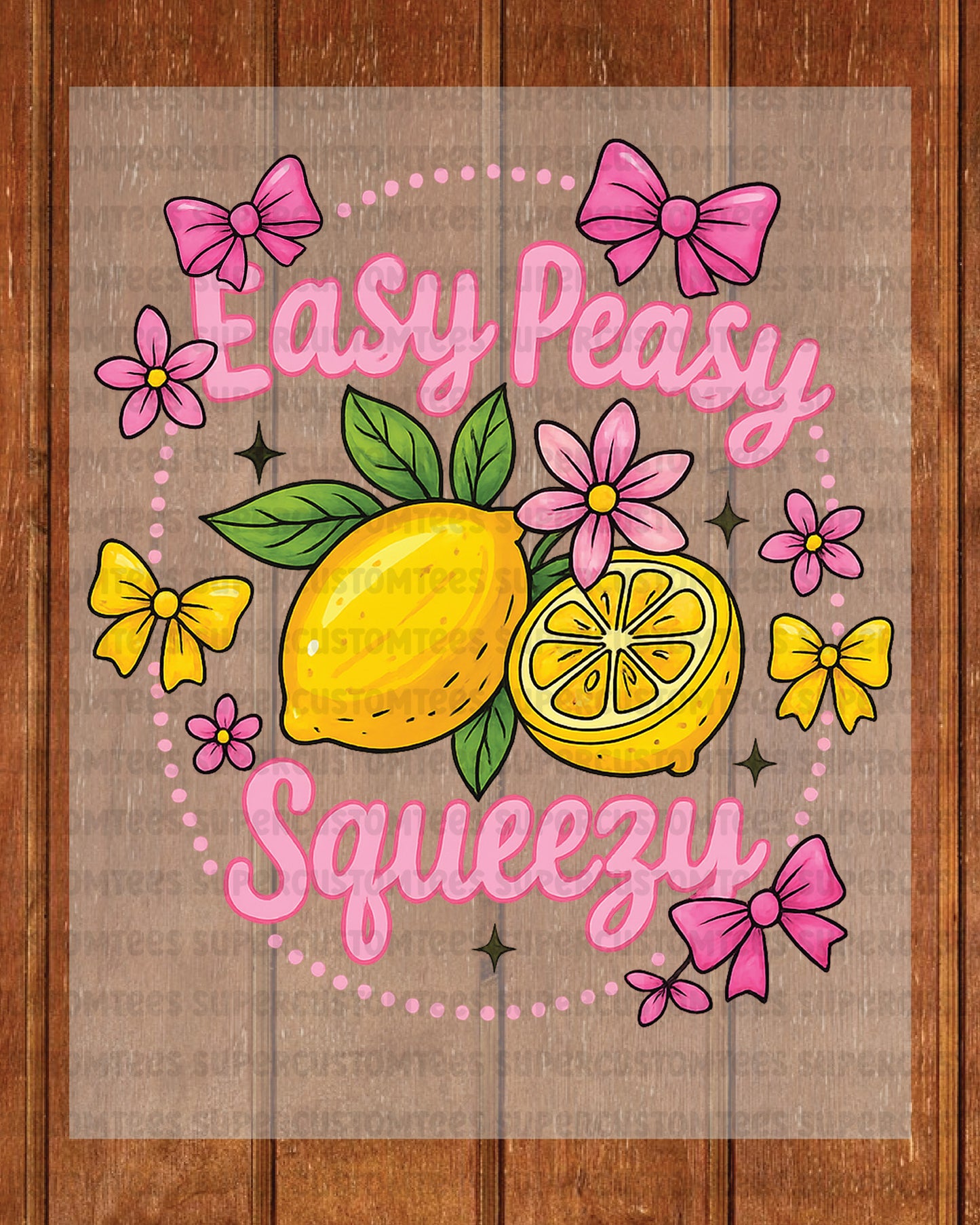 Preppy Lemon Summer Coquette Heat Transfer for Shirts