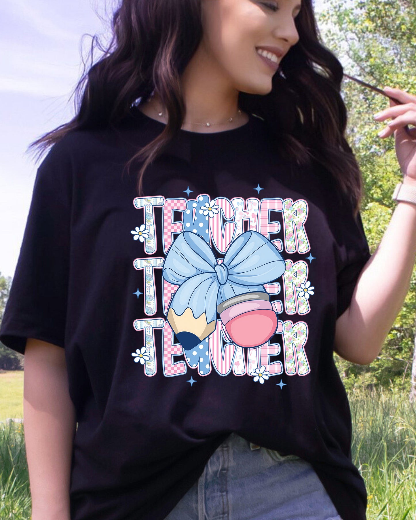 Preppy Teacher Coquette Teacher DTF Transfer