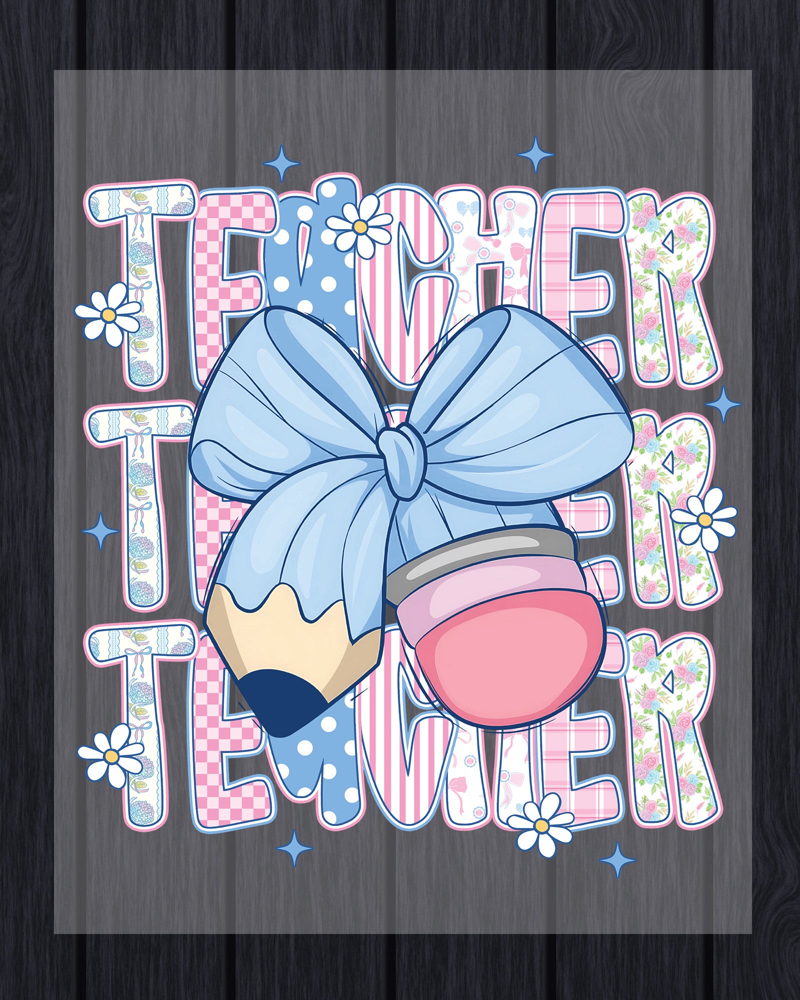 Preppy Teacher Coquette Teacher DTF Transfer