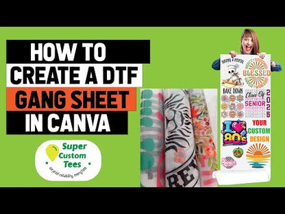 22" Width - Custom DTF Gang Sheet - Upload Your Own File