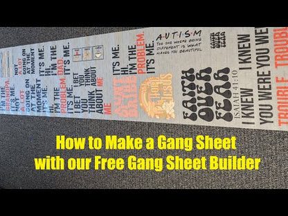 Custom DTF Gang Sheet - Build Your Gang Sheets - 12" Width