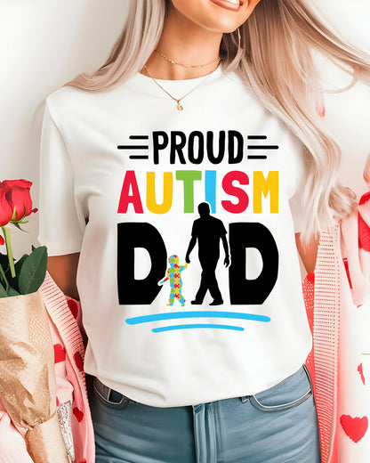 Proud Autism Dad Heat Transfer for Shirts