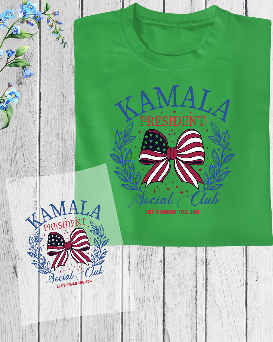 President Kamala Harris Social Club DTF Transfer Film