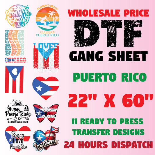 Puerto Rico Premade Gang Sheet