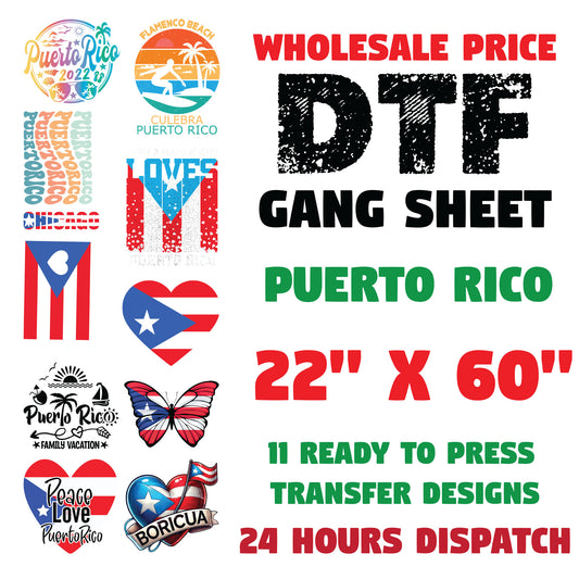 Puerto Rico Premade Gang Sheet