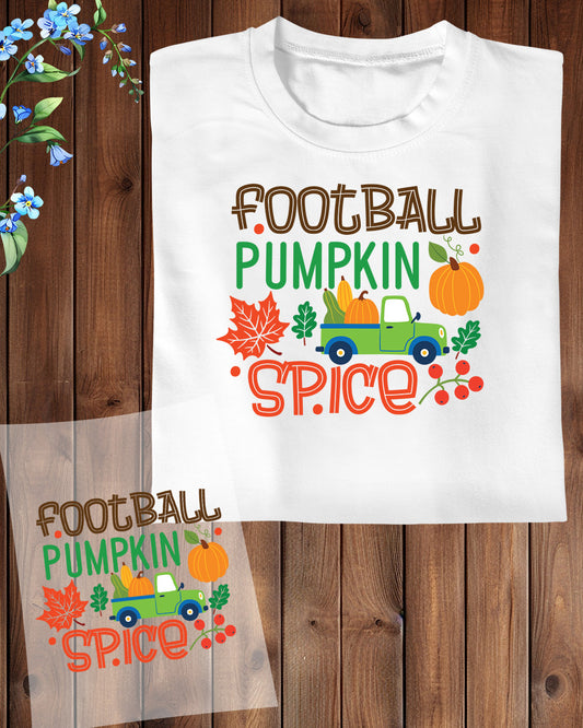 Football Pumpkin Spice DTF Transfer Film