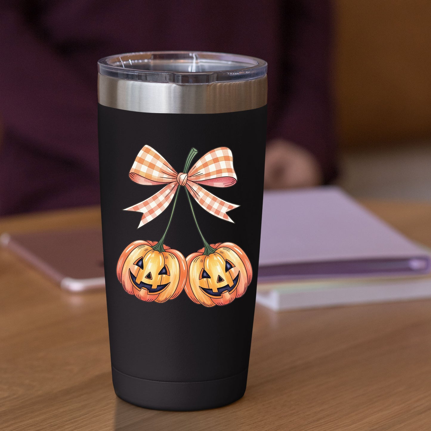 Pumpkin Cherries Autumn Girly DTF Transfer