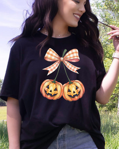Pumpkin Cherries Autumn Girly DTF Transfer