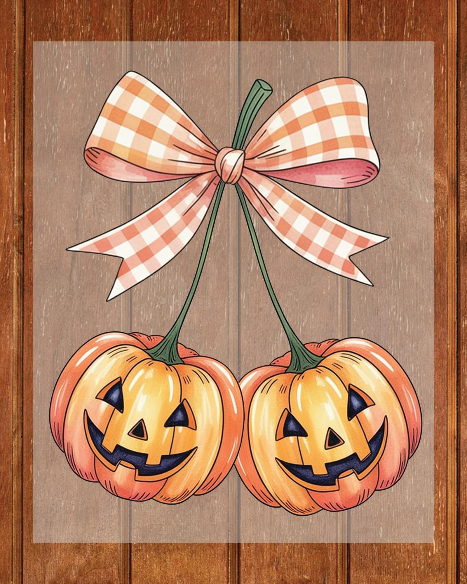 Pumpkin Cherries Autumn Girly DTF Transfer