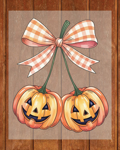 Pumpkin Cherries Autumn Girly DTF Transfer