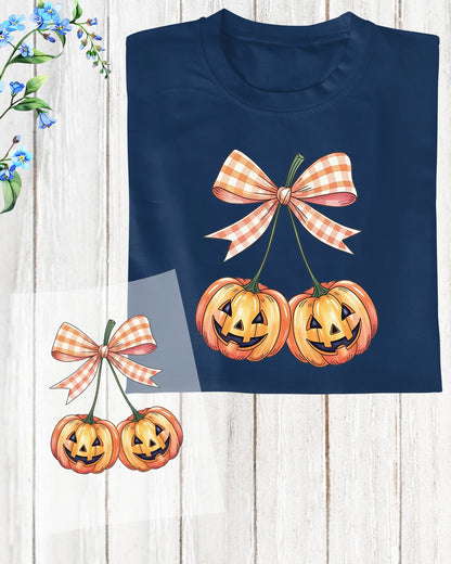 Pumpkin Cherries Autumn Girly DTF Transfer