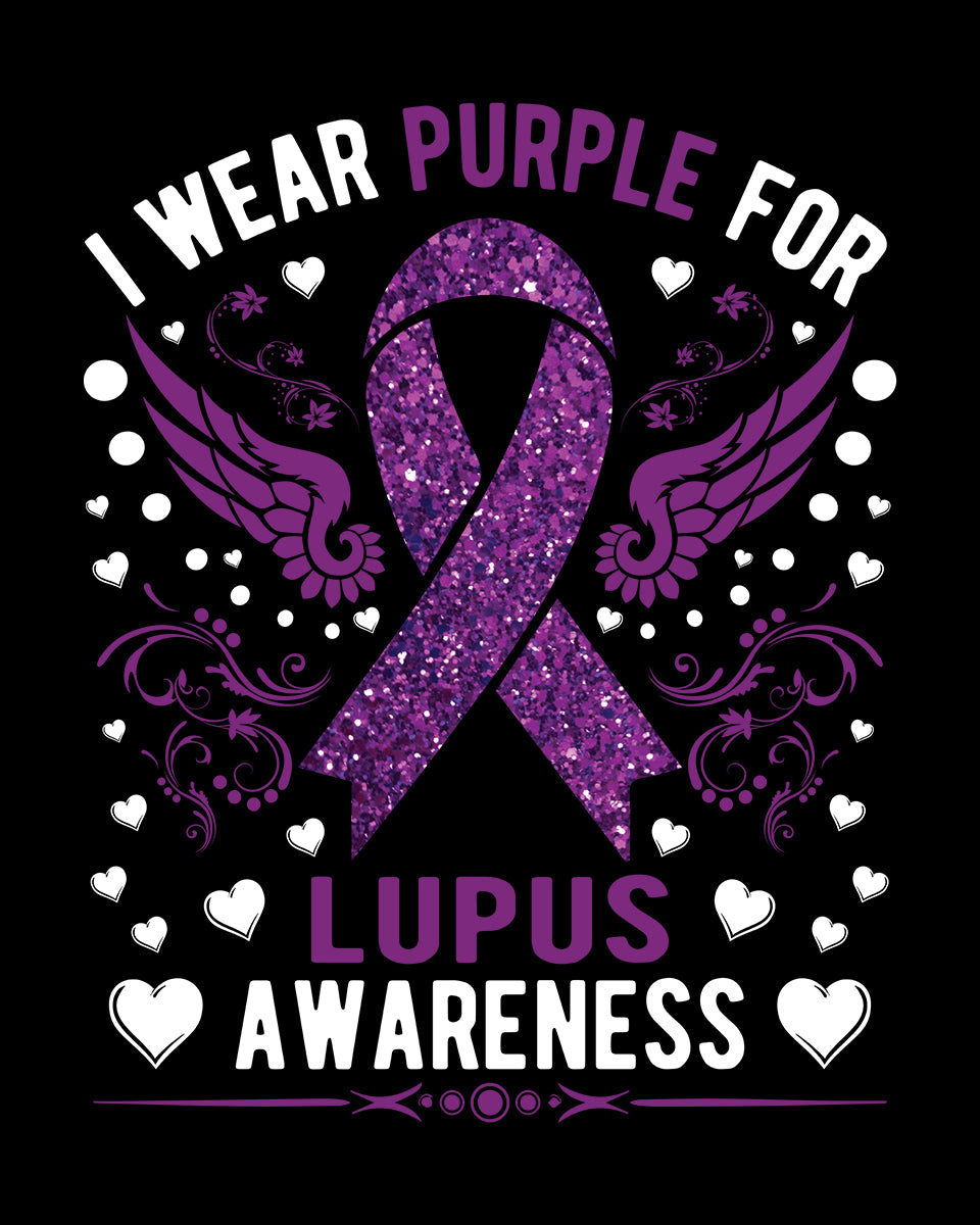 I Wear Purple For Lupus Awareness DTF Transfer Film
