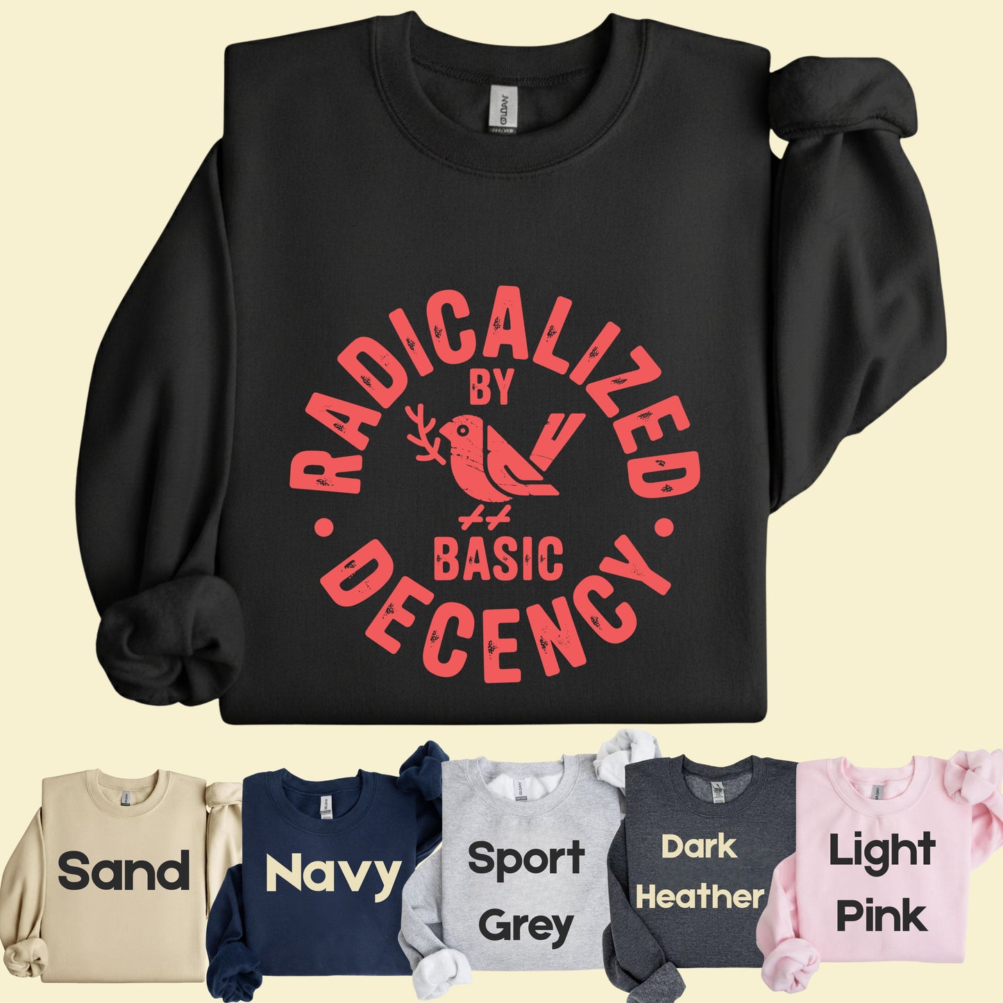 Radicalized by Basic Decency Comfort Colors T Shirts
