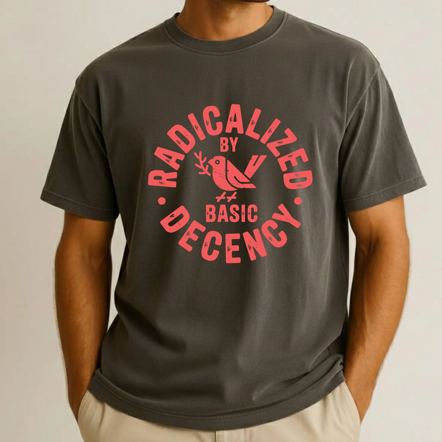 Radicalized by Basic Decency Comfort Colors T Shirts